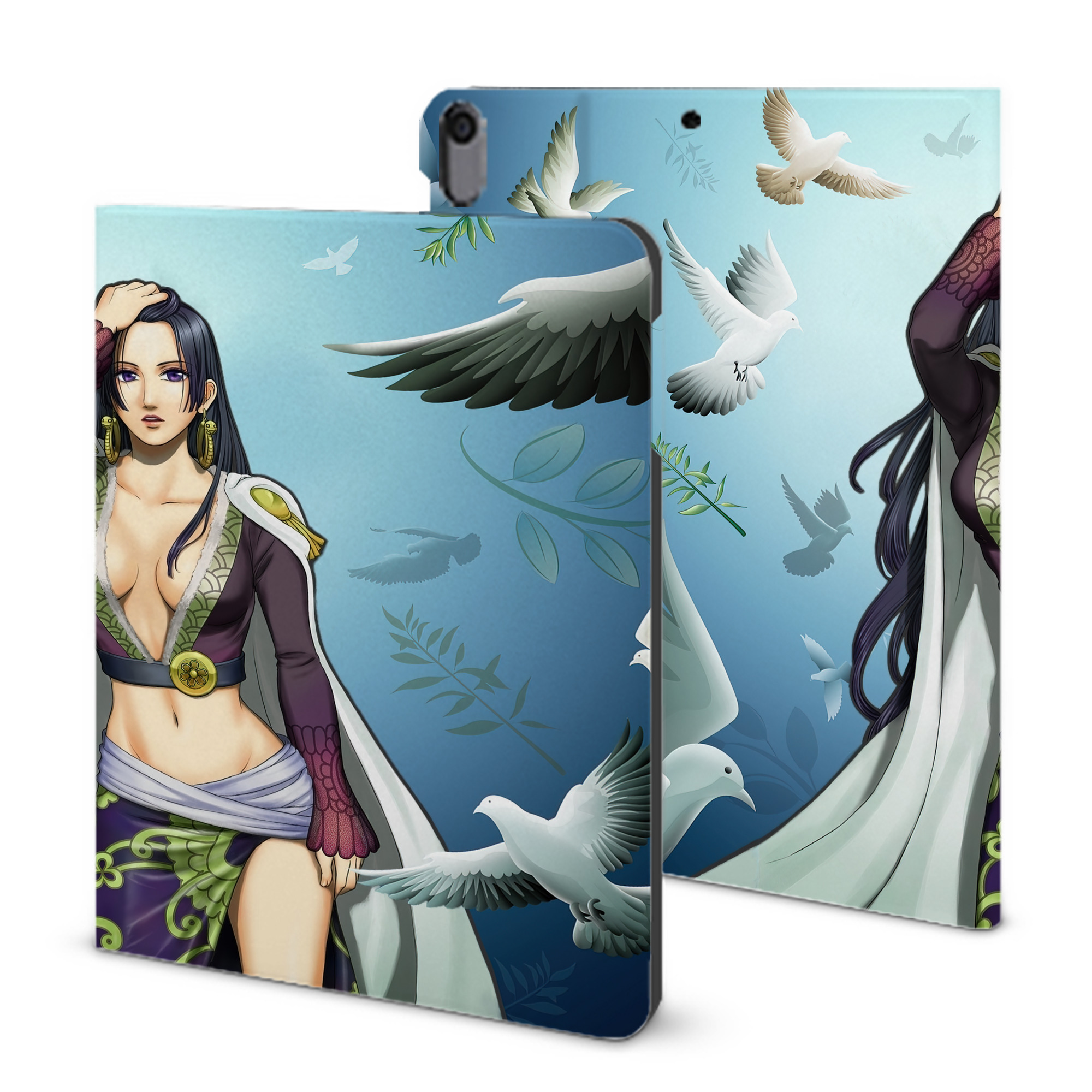 ワンピース ONE PIECE IPad ケース ブック型 PUレザー TPU 耐衝撃 軽量 薄型 ペン収納なし 全面保護 IPad 各モデル対応